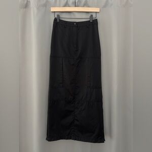Vintage Mexx Black Maxi Skirt Cotton/Nylon Blend